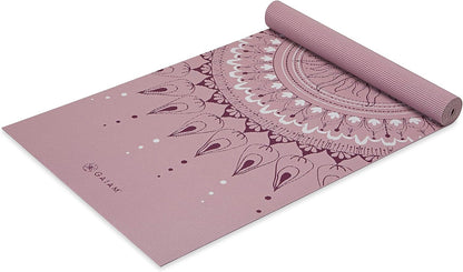 Yoga Mat Classic Print, 4mm Non-Slip Mat | Lightweight 4mm print yoga mat with non-slip grip. Ideal for yoga, Pilates & floor workouts at home or studio.