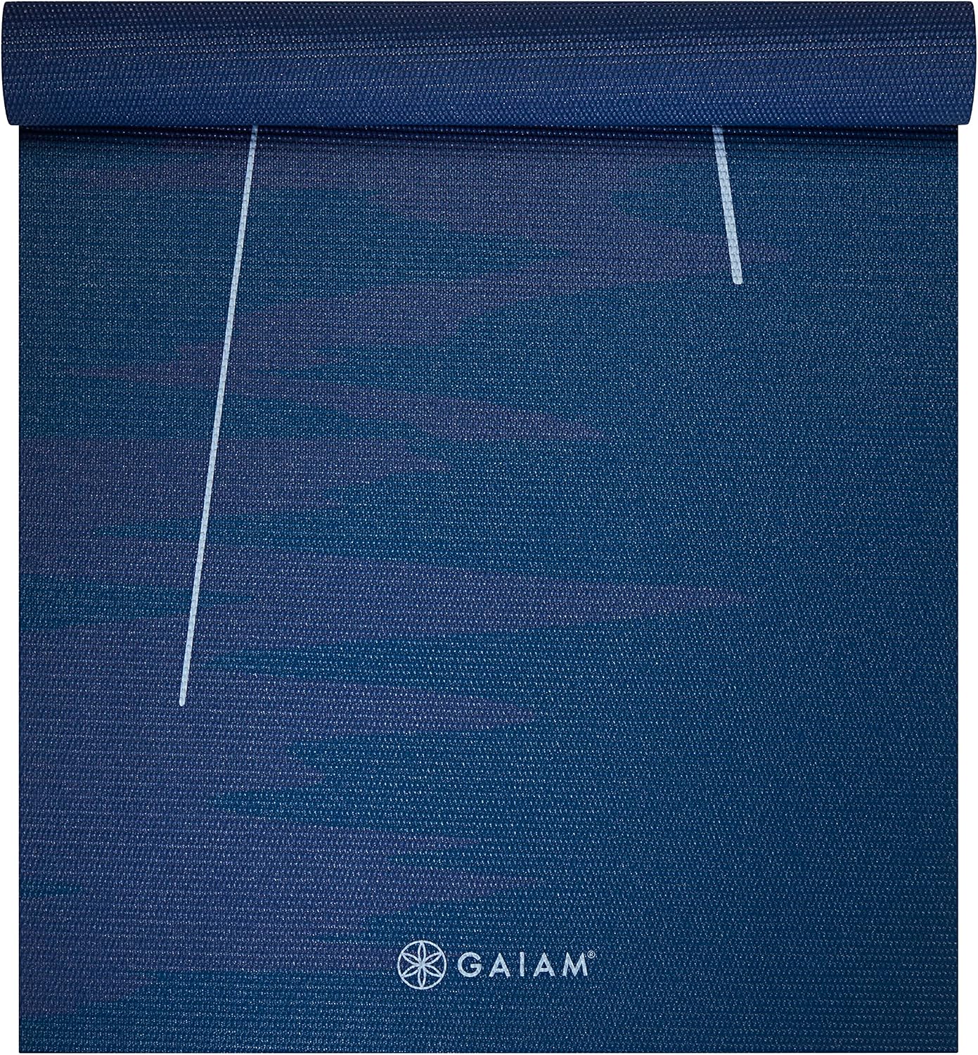 Yoga Mat Classic Print, 4mm Non-Slip Mat | Lightweight 4mm print yoga mat with non-slip grip. Ideal for yoga, Pilates & floor workouts at home or studio.