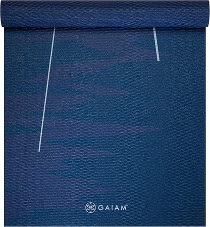 Yoga Mat Classic Print, 4mm Non-Slip Mat | Lightweight 4mm print yoga mat with non-slip grip. Ideal for yoga, Pilates & floor workouts at home or studio.