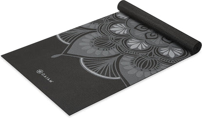 Yoga Mat Classic Print, 4mm Non-Slip Mat | Lightweight 4mm print yoga mat with non-slip grip. Ideal for yoga, Pilates & floor workouts at home or studio.