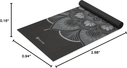 Yoga Mat Classic Print, 4mm Non-Slip Mat | Lightweight 4mm print yoga mat with non-slip grip. Ideal for yoga, Pilates & floor workouts at home or studio.