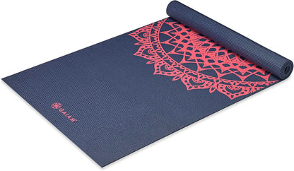 Yoga Mat Classic Print, 4mm Non-Slip Mat | Lightweight 4mm print yoga mat with non-slip grip. Ideal for yoga, Pilates & floor workouts at home or studio.