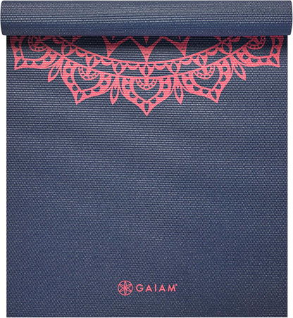 Yoga Mat Classic Print, 4mm Non-Slip Mat | Lightweight 4mm print yoga mat with non-slip grip. Ideal for yoga, Pilates & floor workouts at home or studio.