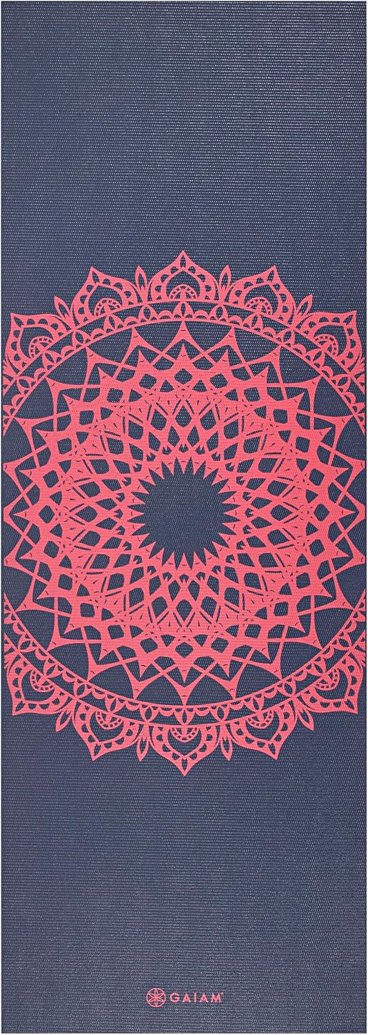 Yoga Mat Classic Print, 4mm Non-Slip Mat | Lightweight 4mm print yoga mat with non-slip grip. Ideal for yoga, Pilates & floor workouts at home or studio.