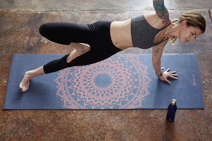 Yoga Mat Classic Print, 4mm Non-Slip Mat | Lightweight 4mm print yoga mat with non-slip grip. Ideal for yoga, Pilates & floor workouts at home or studio.