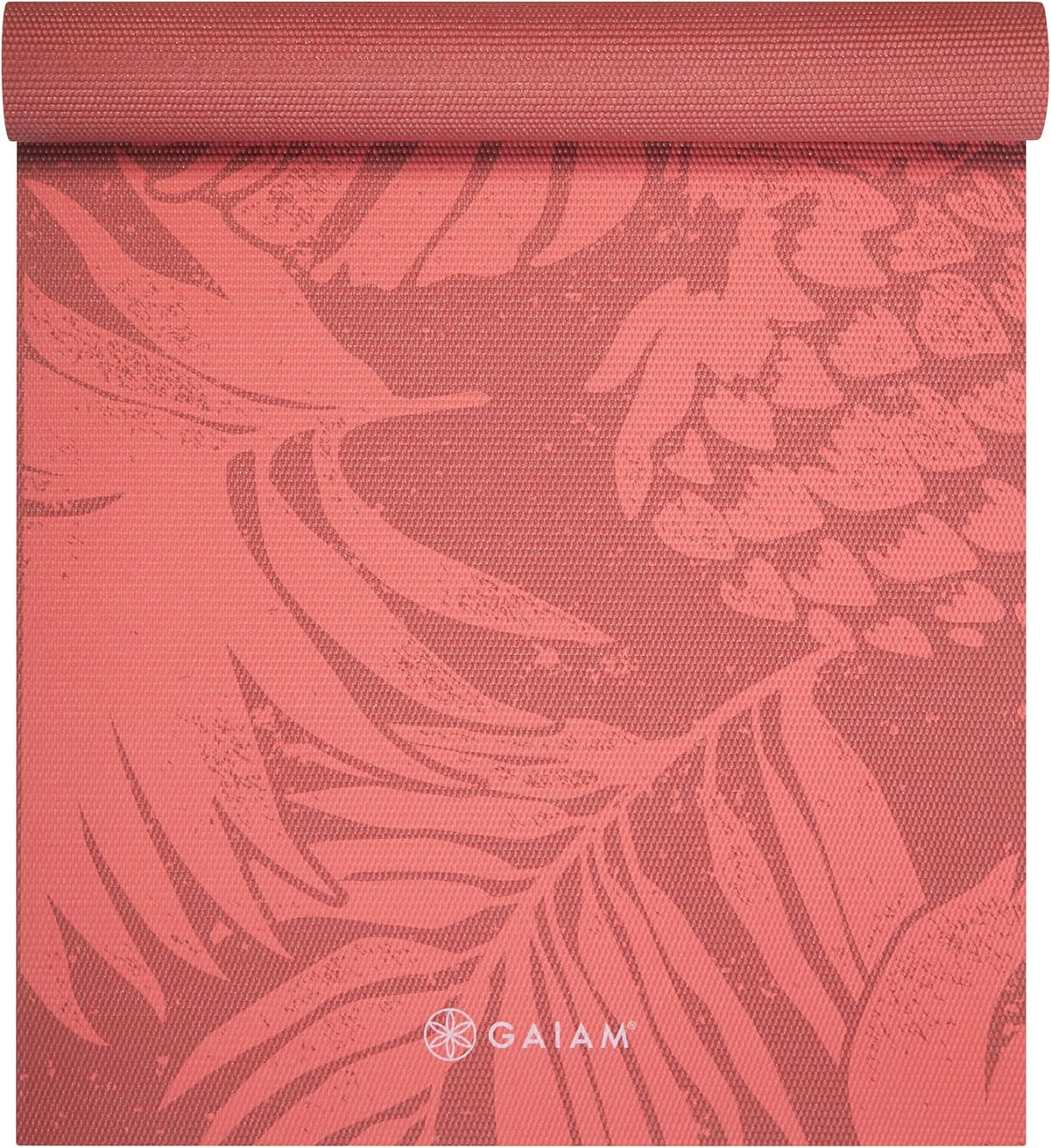 Yoga Mat Classic Print, 4mm Non-Slip Mat | Lightweight 4mm print yoga mat with non-slip grip. Ideal for yoga, Pilates & floor workouts at home or studio.
