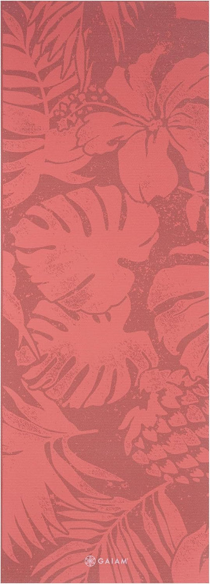 Yoga Mat Classic Print, 4mm Non-Slip Mat | Lightweight 4mm print yoga mat with non-slip grip. Ideal for yoga, Pilates & floor workouts at home or studio.