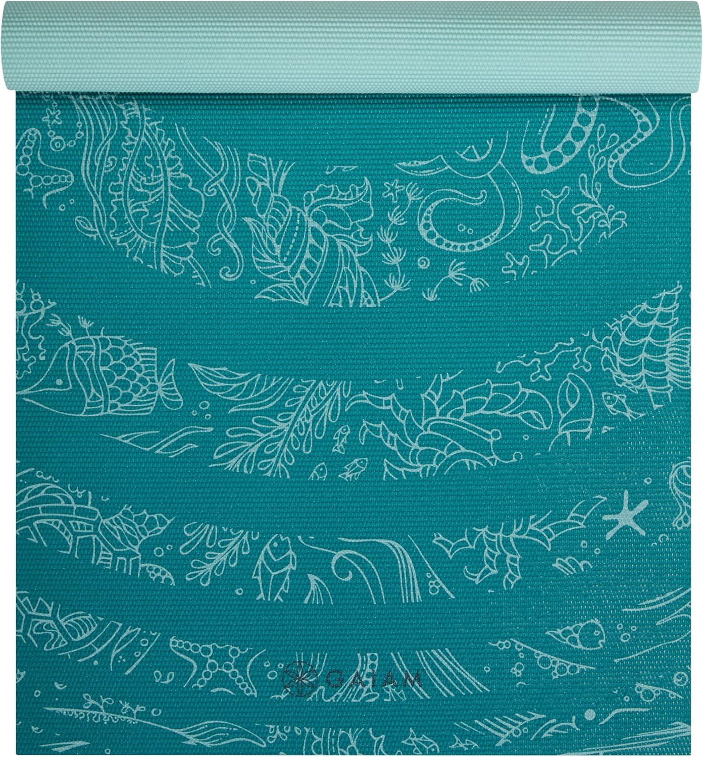 Yoga Mat Classic Print, 4mm Non-Slip Mat | Lightweight 4mm print yoga mat with non-slip grip. Ideal for yoga, Pilates & floor workouts at home or studio.