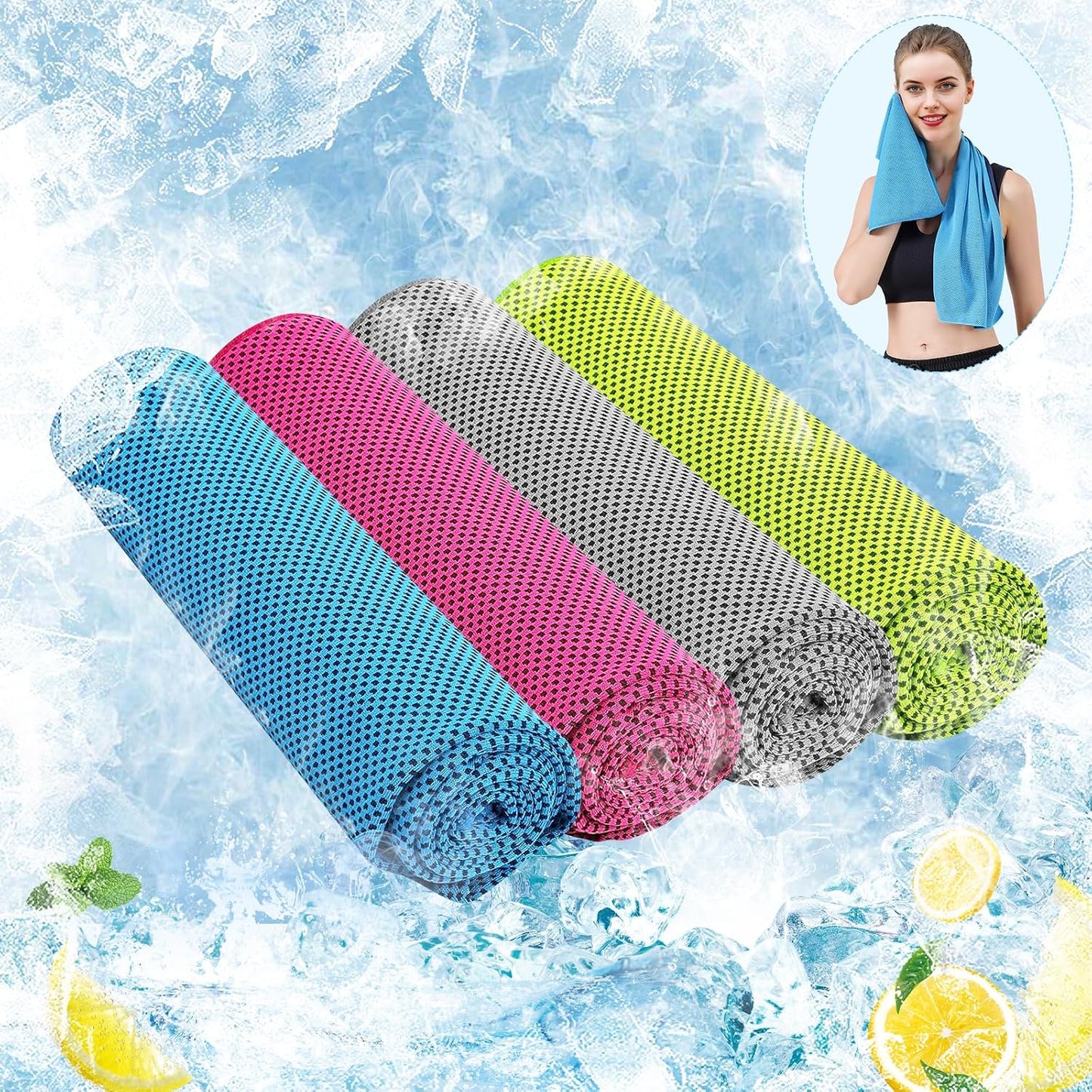 Cooling Towel (40"x12") - for Neck/Face, Ice Towel,Chilly Towel, Cooling Neck Wraps for Hot Weather Instant Chill, Soft Microfiber for Yoga, Gym, Golf, Running,Workout, Outdoor Sports, Hiking