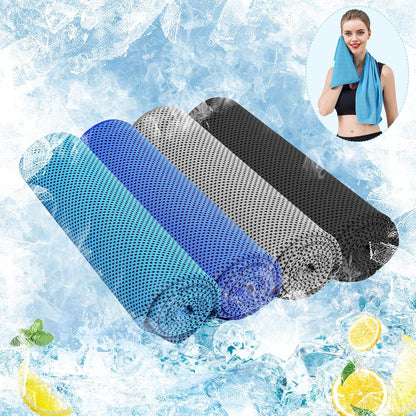 Cooling Towel (40"x12") - for Neck/Face, Ice Towel,Chilly Towel, Cooling Neck Wraps for Hot Weather Instant Chill, Soft Microfiber for Yoga, Gym, Golf, Running,Workout, Outdoor Sports, Hiking