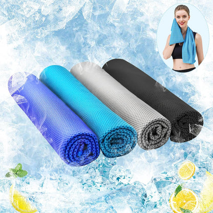 Cooling Towel (40"x12") - for Neck/Face, Ice Towel,Chilly Towel, Cooling Neck Wraps for Hot Weather Instant Chill, Soft Microfiber for Yoga, Gym, Golf, Running,Workout, Outdoor Sports, Hiking