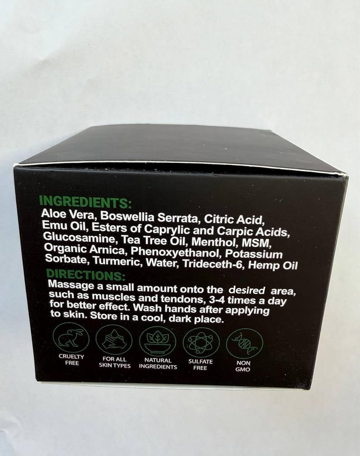 Hemp Cream Maximum Strength with Arnica, MSM, Glucosamine, Turmeric