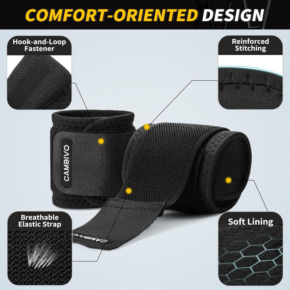 2 Pack Wrist Brace for Carpal Tunnel with wraps, Black | Wrist Support, Adjustable Wrist Wraps for Weightlifting, Tendonitis, Pain Relief, Sleeping, Night, Gym, Neoprene, Both Hands