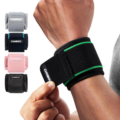 2 Pack Wrist Brace for Carpal Tunnel with wraps, Black | Wrist Support, Adjustable Wrist Wraps for Weightlifting, Tendonitis, Pain Relief, Sleeping, Night, Gym, Neoprene, Both Hands