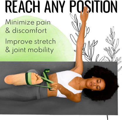 2 IN 1 Yoga & Mat Strap for Stretching – Cotton – 6/8/10 ft | Adjustable Non-Slip Belt in 30+ Colors for Yoga, Pilates, Physical Therapy, Fitness, Home Workouts and Carrying Mats