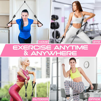 RENRANRING Resistance Bands for Working Out, 150LBS Exercise Bands, Workout Bands, Resistance Bands Set with Handles for Men Women, Legs Ankle Straps