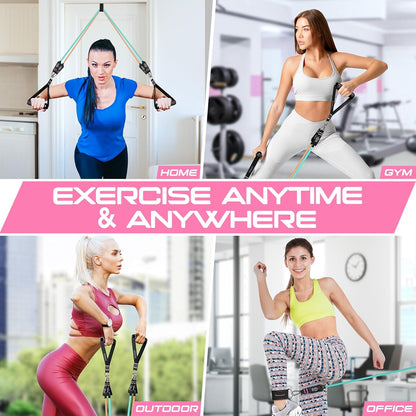 RENRANRING Resistance Bands for Working Out, 150LBS Exercise Bands, Workout Bands, Resistance Bands Set with Handles for Men Women, Legs Ankle Straps