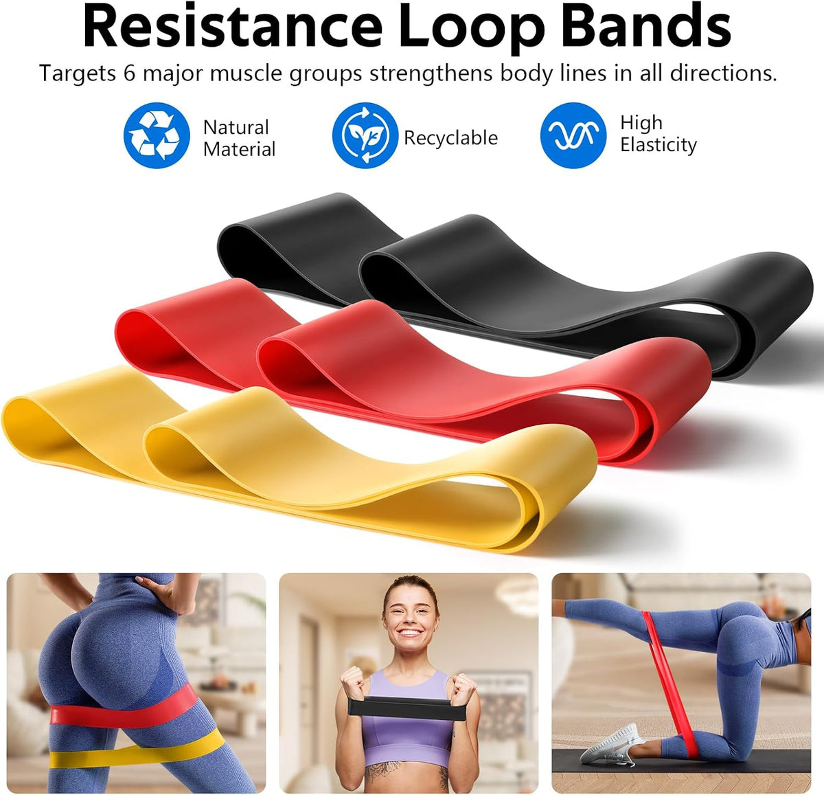 7 in1 Foam Roller Set for Deep Tissue Muscle Massager - Back Roller | Muscle Roller Stick, Resistance Bands, Foot Massage Ball, Stretching Strap for Exercise, Whole Body Physical Therapy