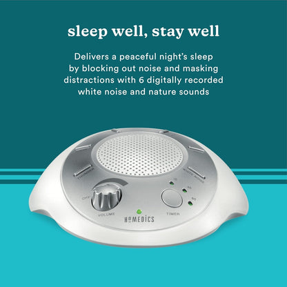 SoundSleep White Noise Sound Machine, Silver