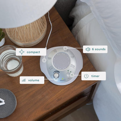 SoundSleep White Noise Sound Machine, Silver