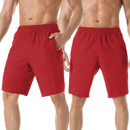 Men's 7" Athletic Running Shorts Lightweight Quick Dry Gym Workout Shorts with Zipper Pockets