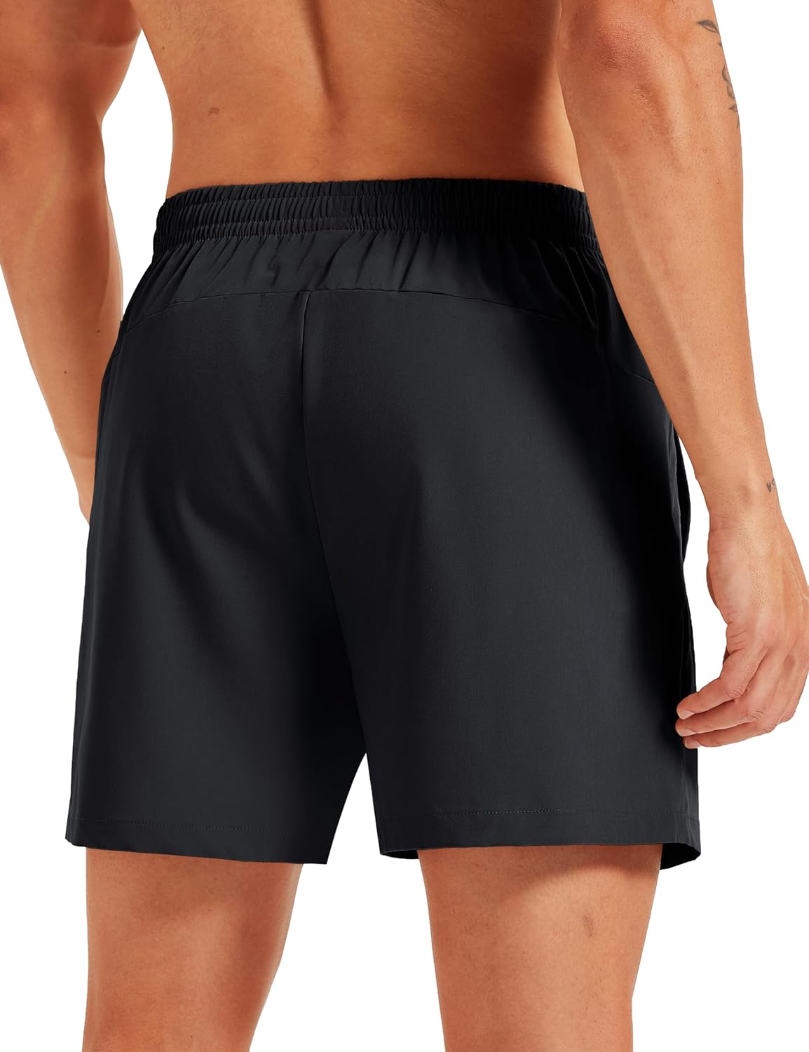 Men's Athletic Shorts 5" Quick Dry Lightweight Linerless Gym Workout Hiking Shorts with Zipper Pockets