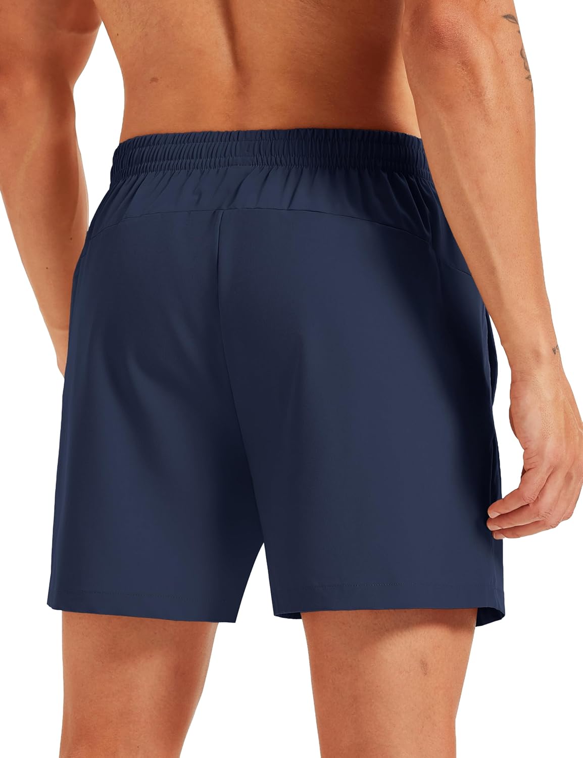 Men's Athletic Shorts 5" Quick Dry Lightweight Linerless Gym Workout Hiking Shorts with Zipper Pockets