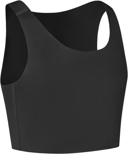 Women Sport Bra Comfort Wireless Seamless Yoga Bra Crew Neck Tank Top Compression Binder Bra Exercise Athletic Bras