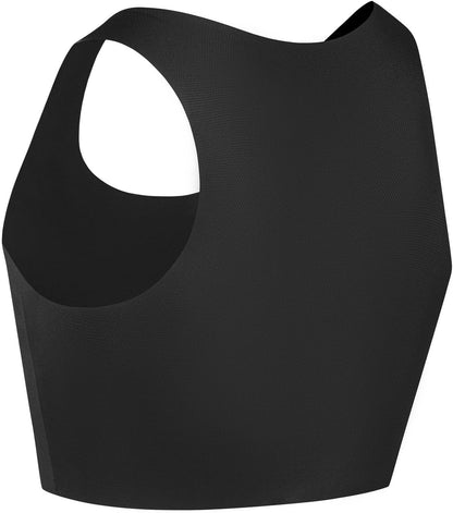 Women Sport Bra Comfort Wireless Seamless Yoga Bra Crew Neck Tank Top Compression Binder Bra Exercise Athletic Bras