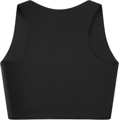 Women Sport Bra Comfort Wireless Seamless Yoga Bra Crew Neck Tank Top Compression Binder Bra Exercise Athletic Bras