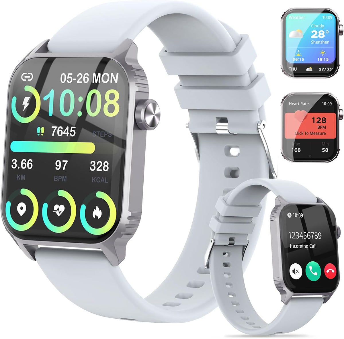 Smart Watch for Men, 120 Sports Modes Smartwatch with 1.83" HD, Alexa Built-in, Heart Rate/Sleep Monitor, IP67 Waterproof, Bluetooth Call & Music Control Fitness Watch for iPhone/Android (Black)