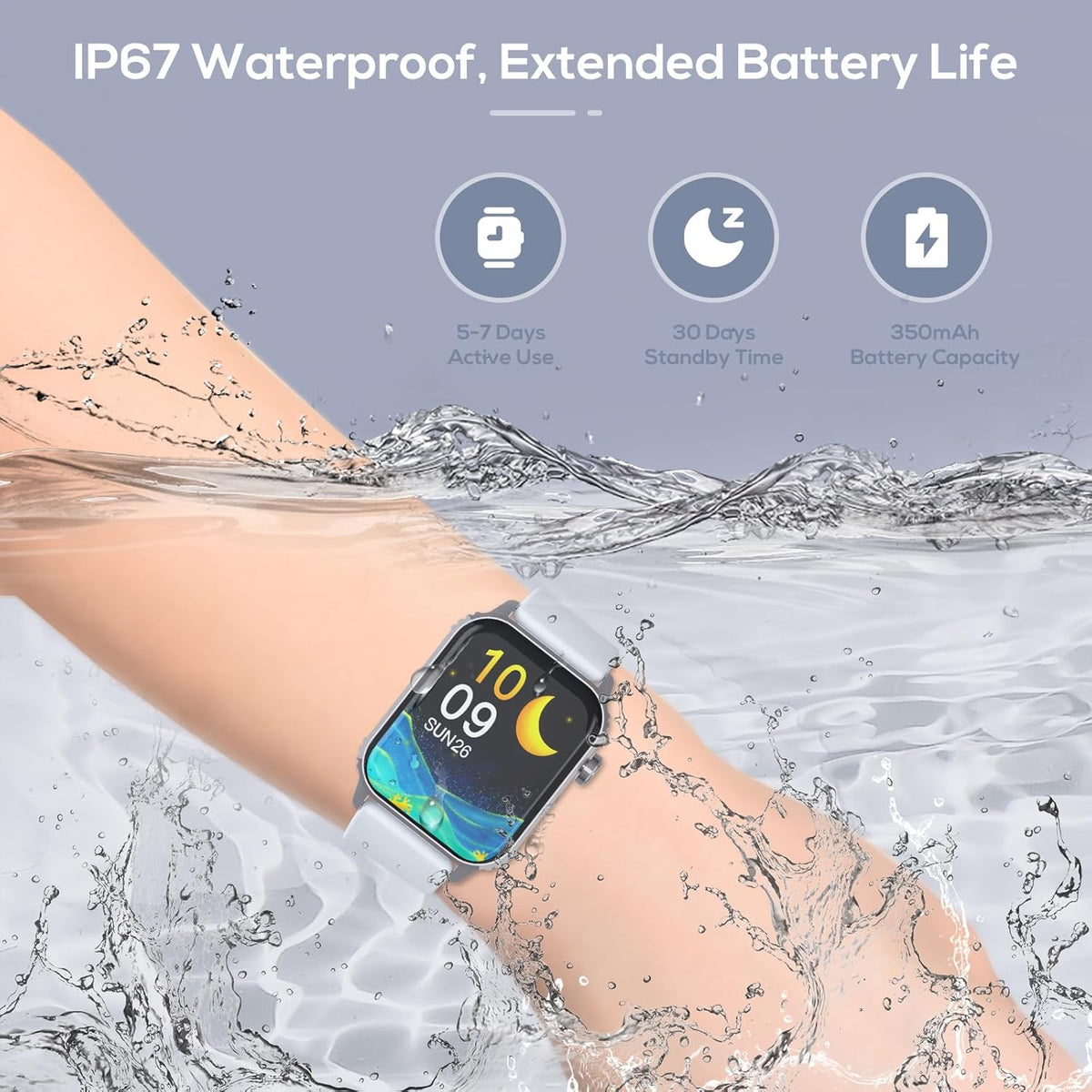 Smart Watch for Men, 120 Sports Modes Smartwatch with 1.83" HD, Alexa Built-in, Heart Rate/Sleep Monitor, IP67 Waterproof, Bluetooth Call & Music Control Fitness Watch for iPhone/Android (Black)