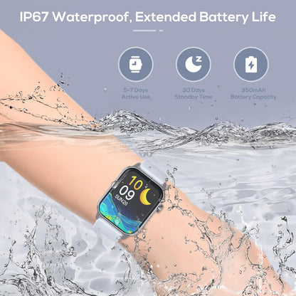 Smart Watch for Men, 120 Sports Modes Smartwatch with 1.83" HD, Alexa Built-in, Heart Rate/Sleep Monitor, IP67 Waterproof, Bluetooth Call & Music Control Fitness Watch for iPhone/Android (Black)