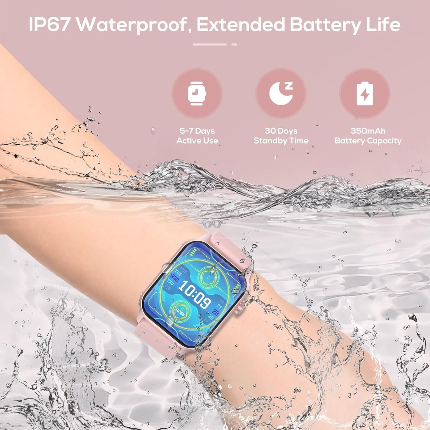 Smart Watch for Men, 120 Sports Modes Smartwatch with 1.83" HD, Alexa Built-in, Heart Rate/Sleep Monitor, IP67 Waterproof, Bluetooth Call & Music Control Fitness Watch for iPhone/Android (Black)