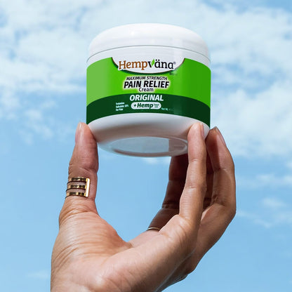 As Seen On TV Hempvana Original Relief Cream Maximum Strength, The Hemp Cream for Muscle Joint Back Knee Shoulder Neck Elbow Hand Foot
