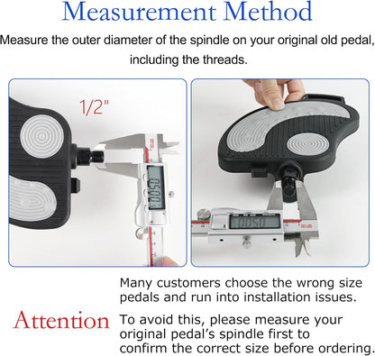 Exercise Bike Pedals with Straps for Peloton Bike, Spin Cycling Bike, Indoor Exercycle Bike, Stationary Recumbent Bicycle Replacement Parts