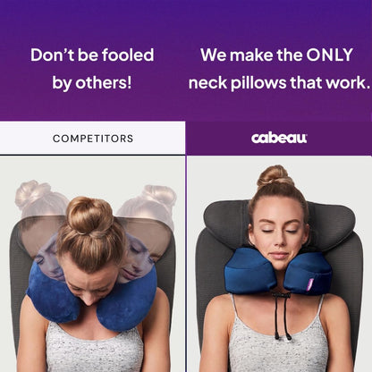 Evolution S3 Travel Pillow - Memory Foam Neck Pillow for Airplane and Long Flights with Seat Straps for Head and Neck Support, 360 Degree Support (Steel Grey)