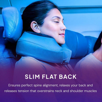 Evolution S3 Travel Pillow - Memory Foam Neck Pillow for Airplane and Long Flights with Seat Straps for Head and Neck Support, 360 Degree Support (Steel Grey)