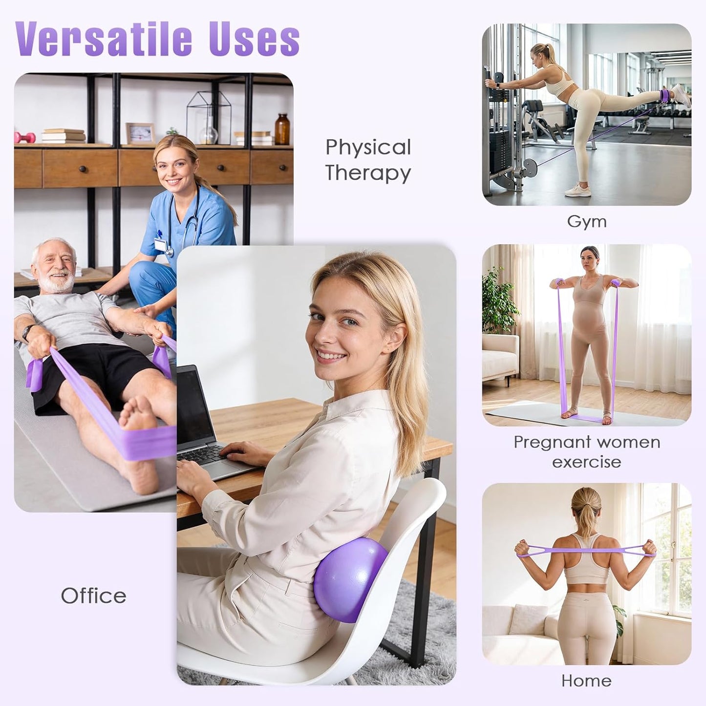 Pilates Kit, Pilates Equipment for Home Workouts, Home Pilates Essentials Kit for Women with Pilates Ring and Ball Set, Socks, Ankle Resistance Bands with Cuffs, Resistance Band and Massage Ball
