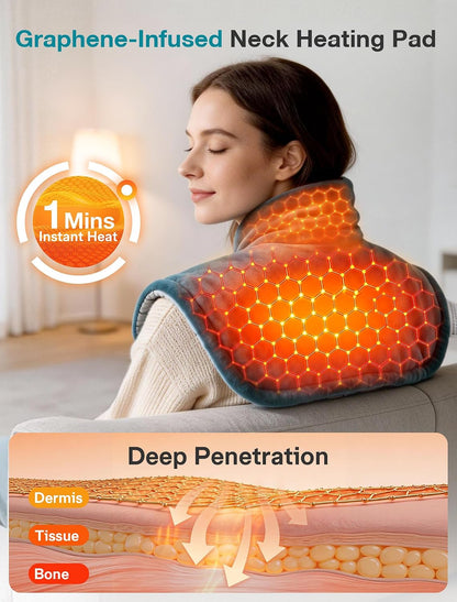 Graphene-Infused Heating Pad for Neck and Shoulders and Back