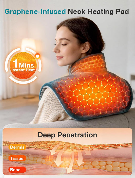 Graphene-Infused Heating Pad for Neck and Shoulders and Back