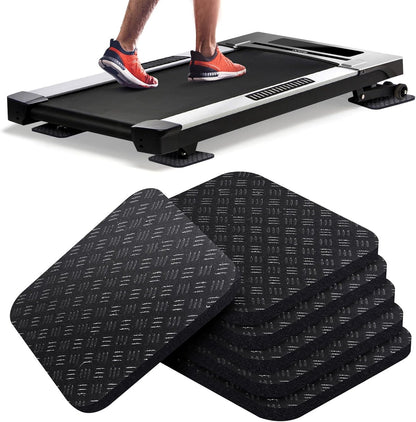 Treadmill Mat Pads 4PCS- Double-Sided Non-Slip - Anti Vibration Mat for Treadmill, Walking Pad, Exercise Bike - Hardwood Floors Protection