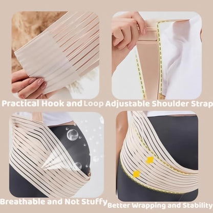 Pregnancy Support Abdominal Band Maternity Belly Belt Brace Adjustable Pregnant Women Pelvic Back Waist Shoulder Support Strap Breathable Elastic Pregnancy Support Care Belly Band