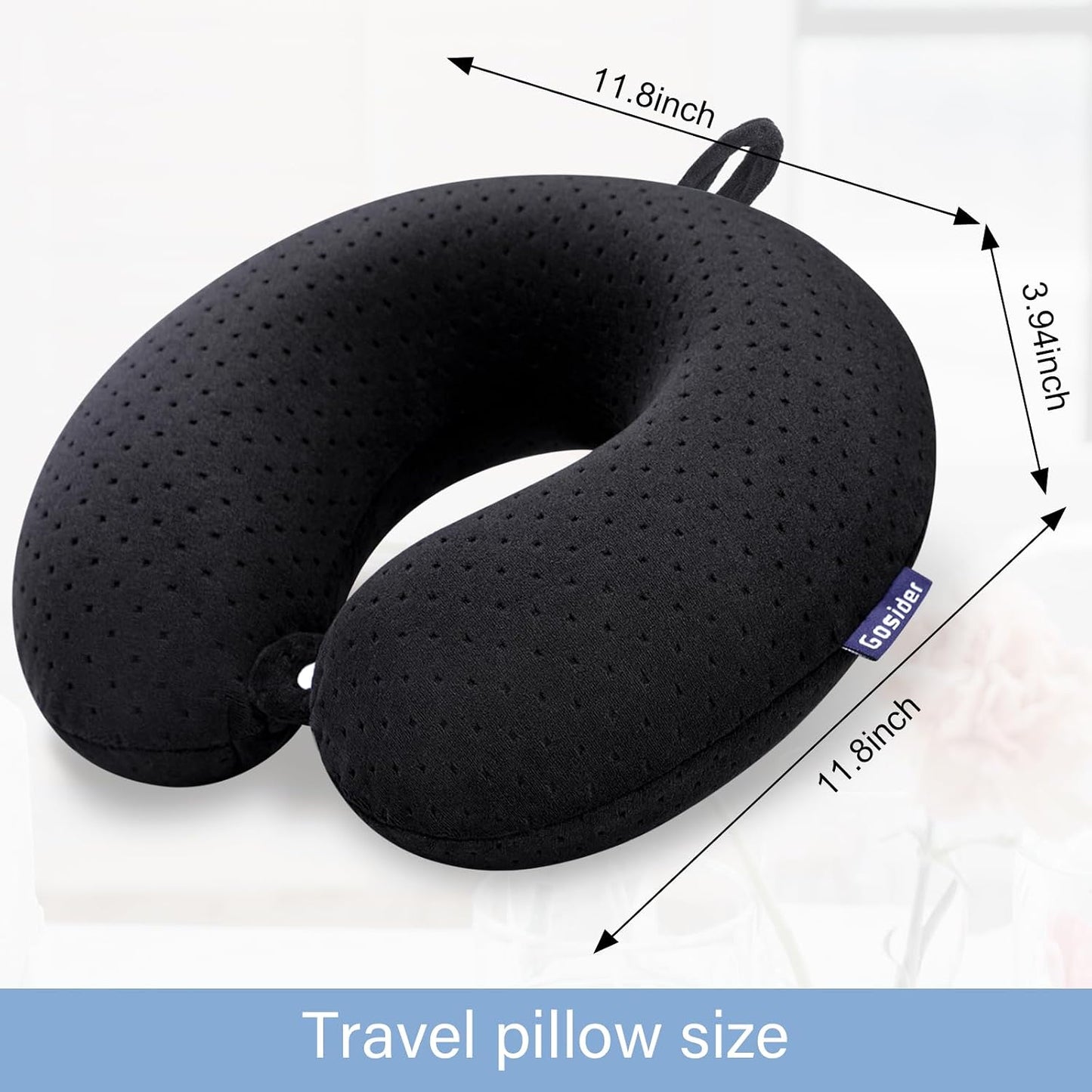 Neck Pillows for Sleeping, Memory Foam Travel Pillow, Pink