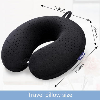 Neck Pillows for Sleeping, Memory Foam Travel Pillow, Pink