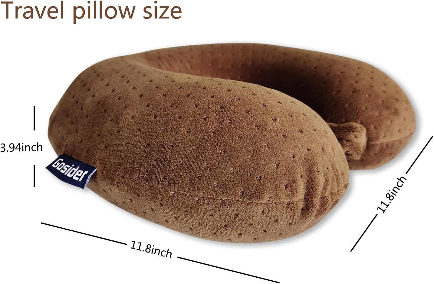 Neck Pillows for Sleeping, Memory Foam Travel Pillow, Pink