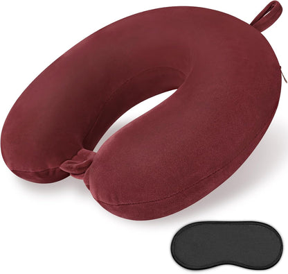 Neck Pillows for Sleeping, Memory Foam Travel Pillow, Pink