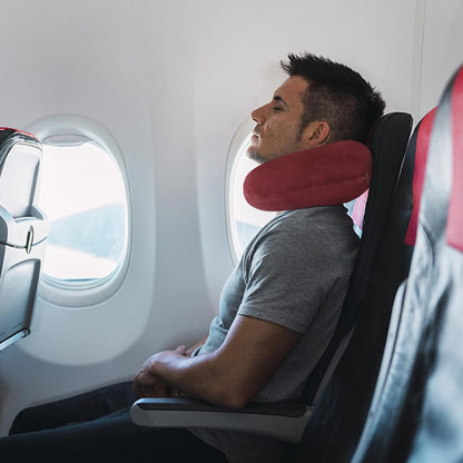 Neck Pillows for Sleeping, Memory Foam Travel Pillow, Pink