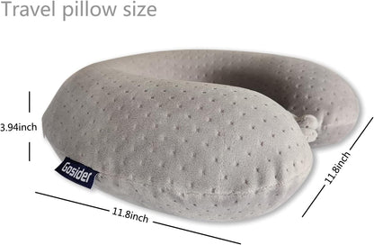 Neck Pillows for Sleeping, Memory Foam Travel Pillow, Pink
