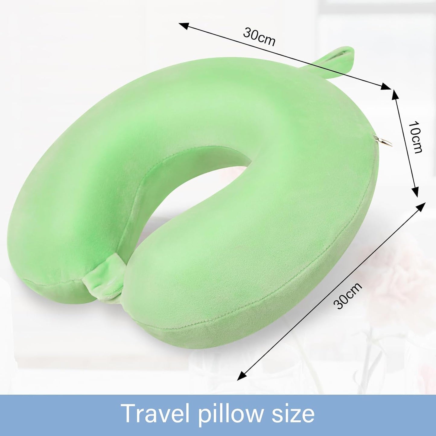 Neck Pillows for Sleeping, Memory Foam Travel Pillow, Pink